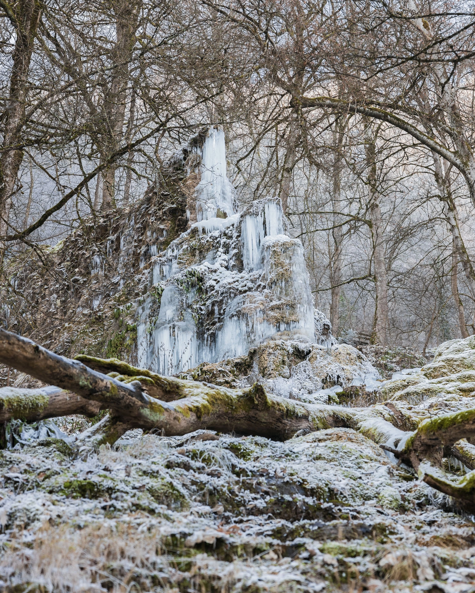 Gütersteiner Wasserfall Bad Urach im Winter