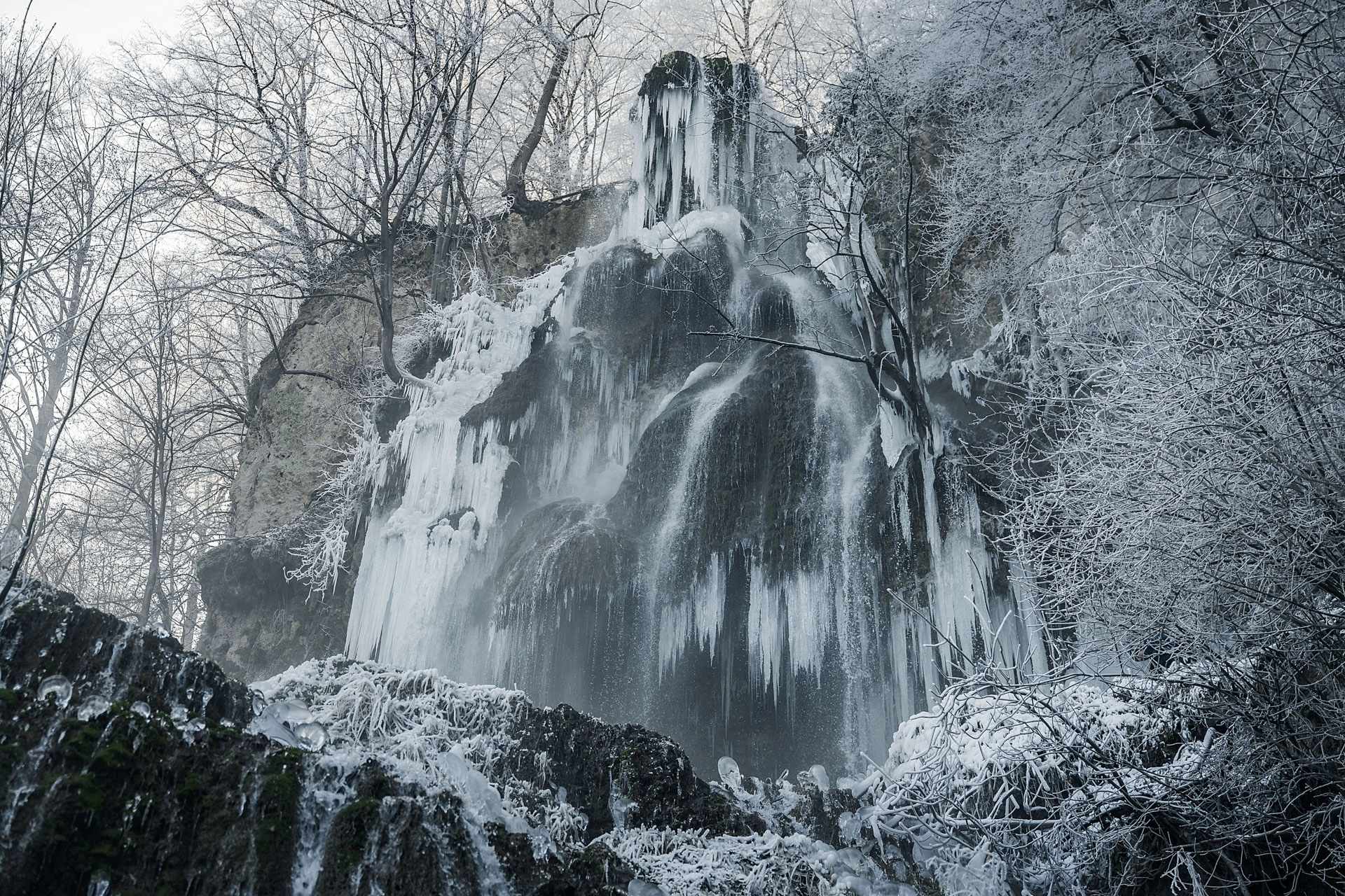 Uracher Wasserfall im Winter